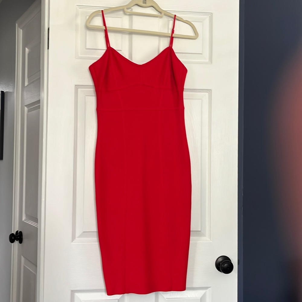 NWT Bright Red BCBG Bodycon Dress